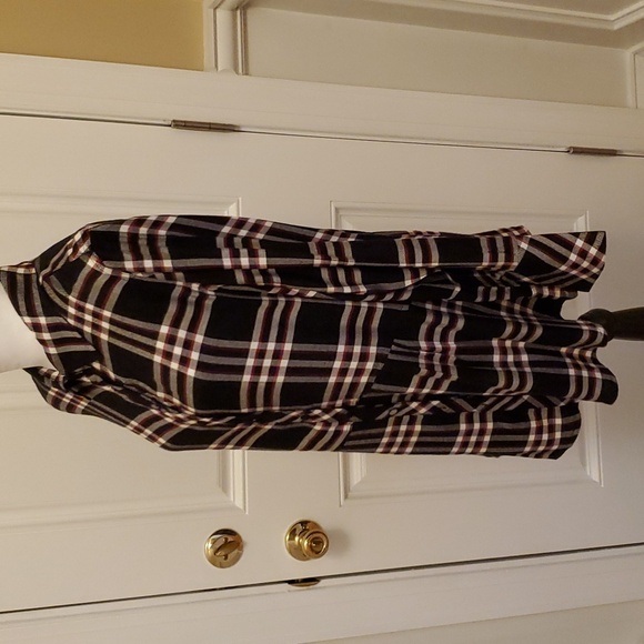 Long Plaid Tolani Shirt NWT - Picture 9 of 11